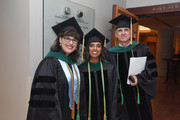 UTSW Medical School students in lobby following commencement