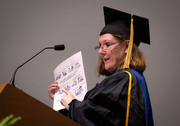 Dr. Margaret Phillips, Chair of the Department of Biochemistry at UTSW, delivers the keynote address.