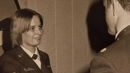 Woman in Air Force Uniform