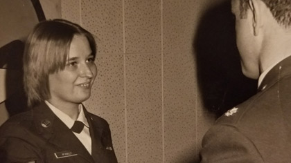 Woman in airforce uniform