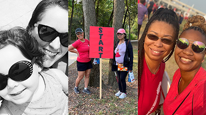 Collage of women jogging