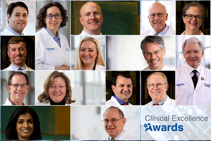 Collage of Celebrating UT Southwestern's 'Leaders in Clinical Excellence' profile images