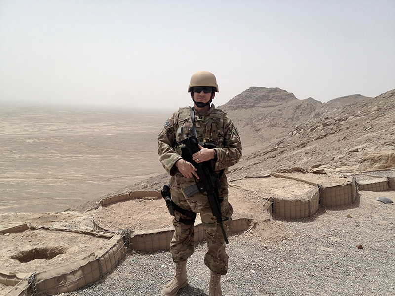 Marco Martinez pictured during deployment in Iraq