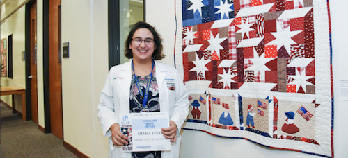 Amanda Evans, with Sunbonnet Sue’s Stars and Stripes