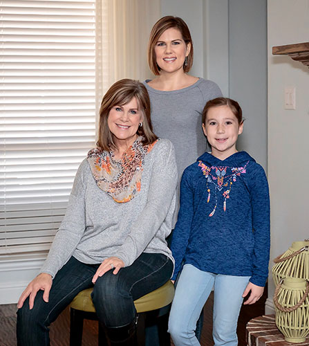 Kathryn, Shannon, and Zoe Geddie family photo