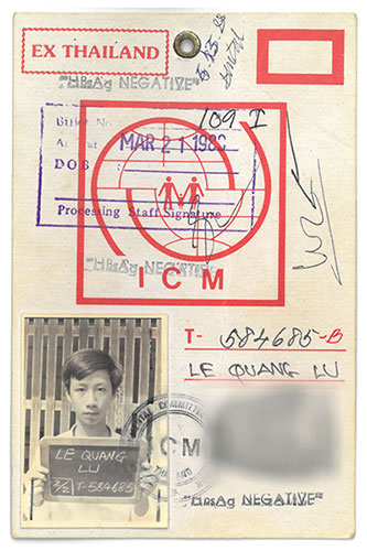 Dr. Lu Le's Refugee Card