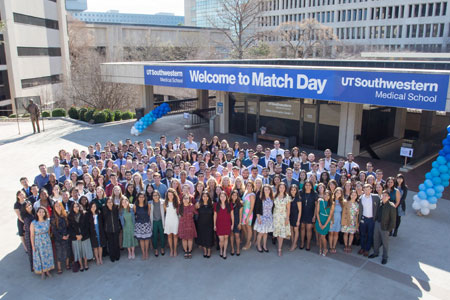 UTSW holding match day banner