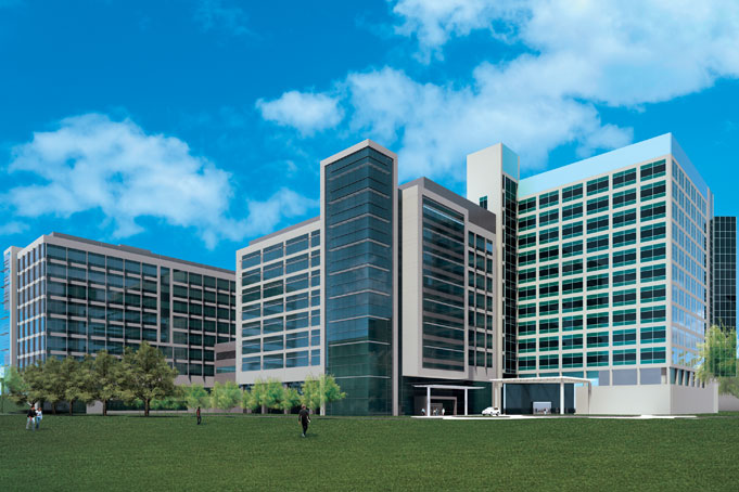 Rendering of the new O’Donnell Brain Institute research tower