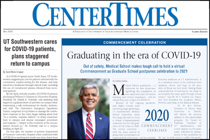 Screenshot of front page of Center Times Print Edition