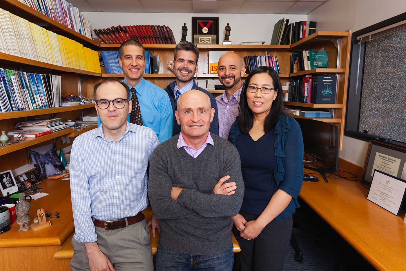 Group of six people in office