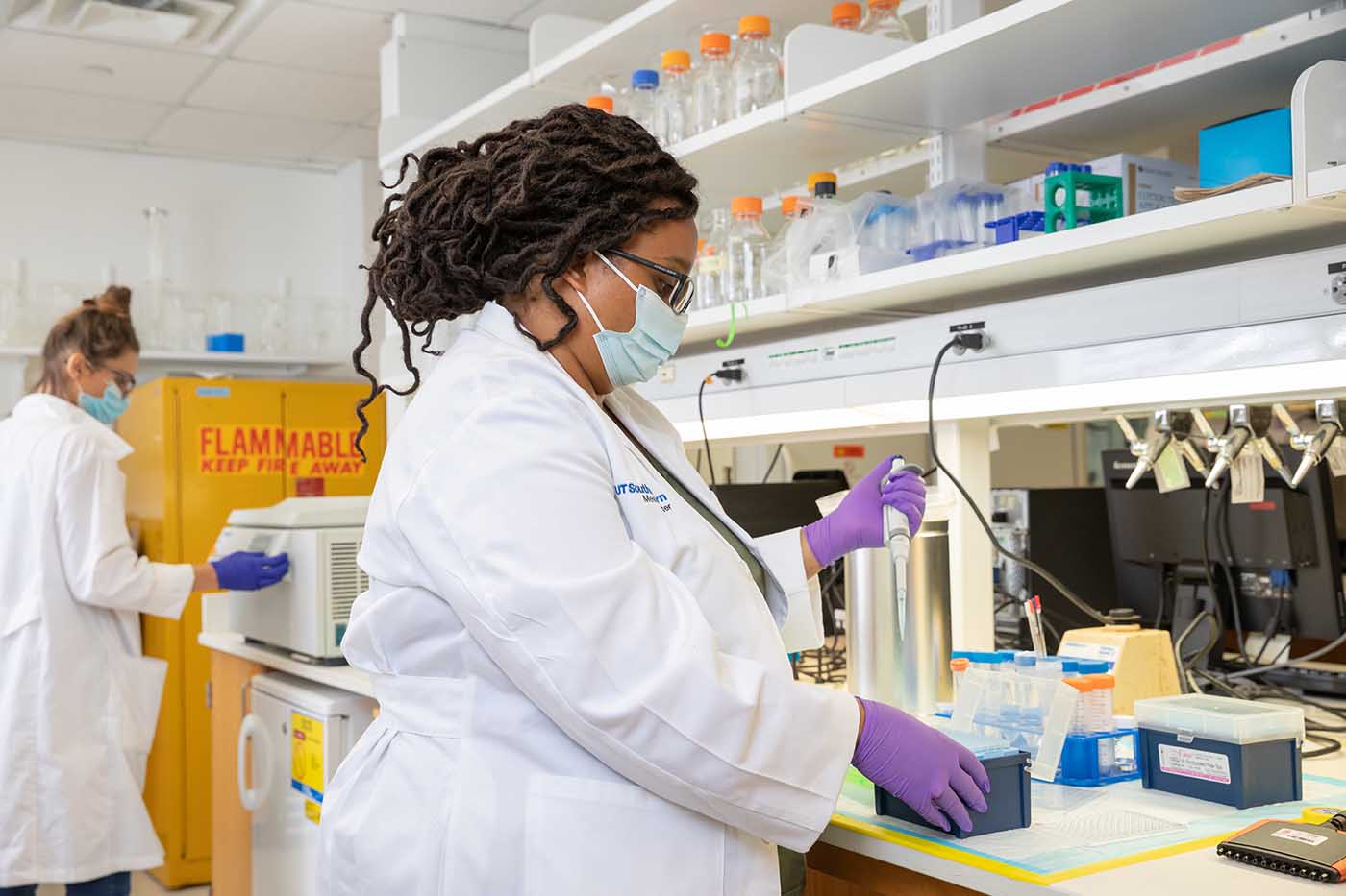 Woman working in lab