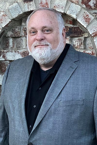 Man in gray suit jacket