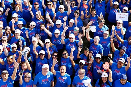 sea of blue Dallas Heart Walk t-shirts