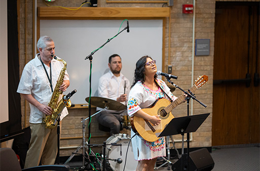 musicians performing