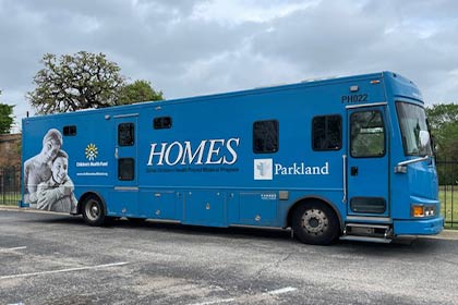 blue Parkland van 