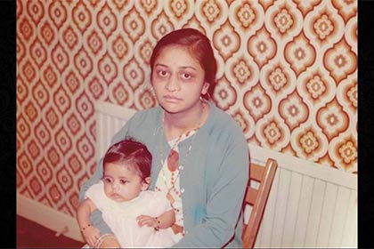 Sneha Patel with mother