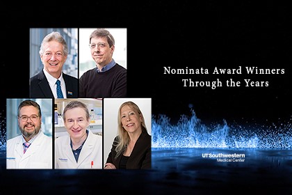 past Nominata award winners: Andrew Zinn, Rodney Infante, Sheryl Smith, Nick Grishin, Charles Sentman