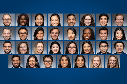 group of 28 headshots of award winners for 2024 student awards