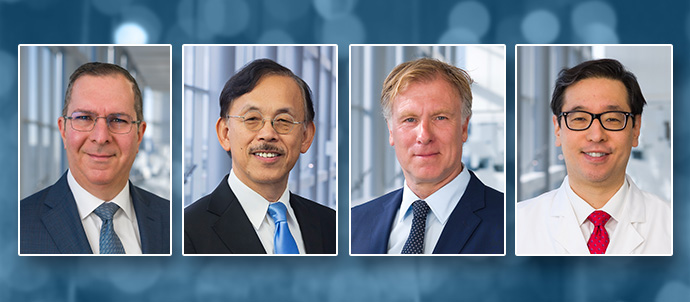 Group of headshots of Drs. Kimatian, He, Hommes, and Choi.