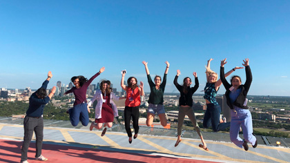 UTSW Students Jumping for Joy