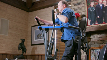 Don Winspear on treadmill