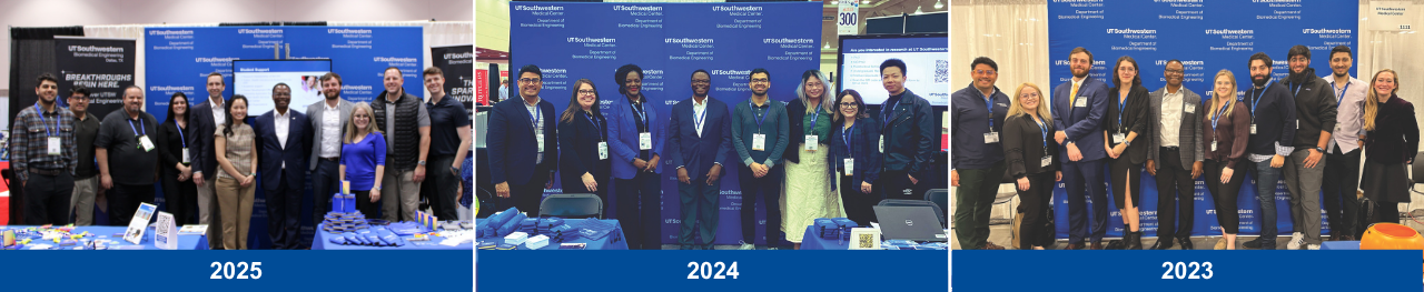 Group at a convention booth