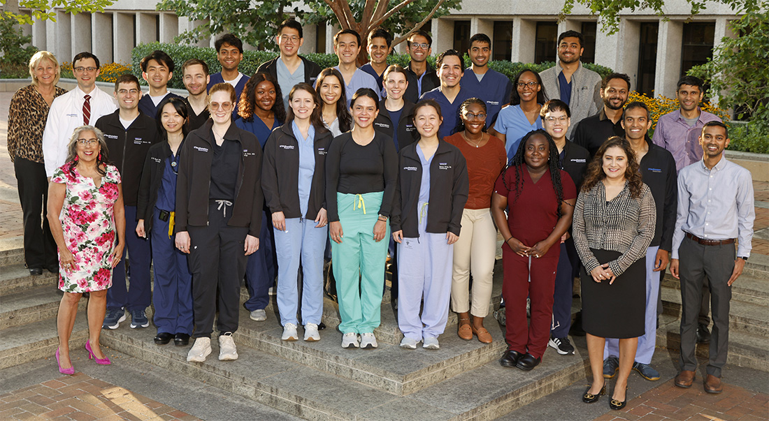 2025-2026 Cardiology Fellows standing in a group 