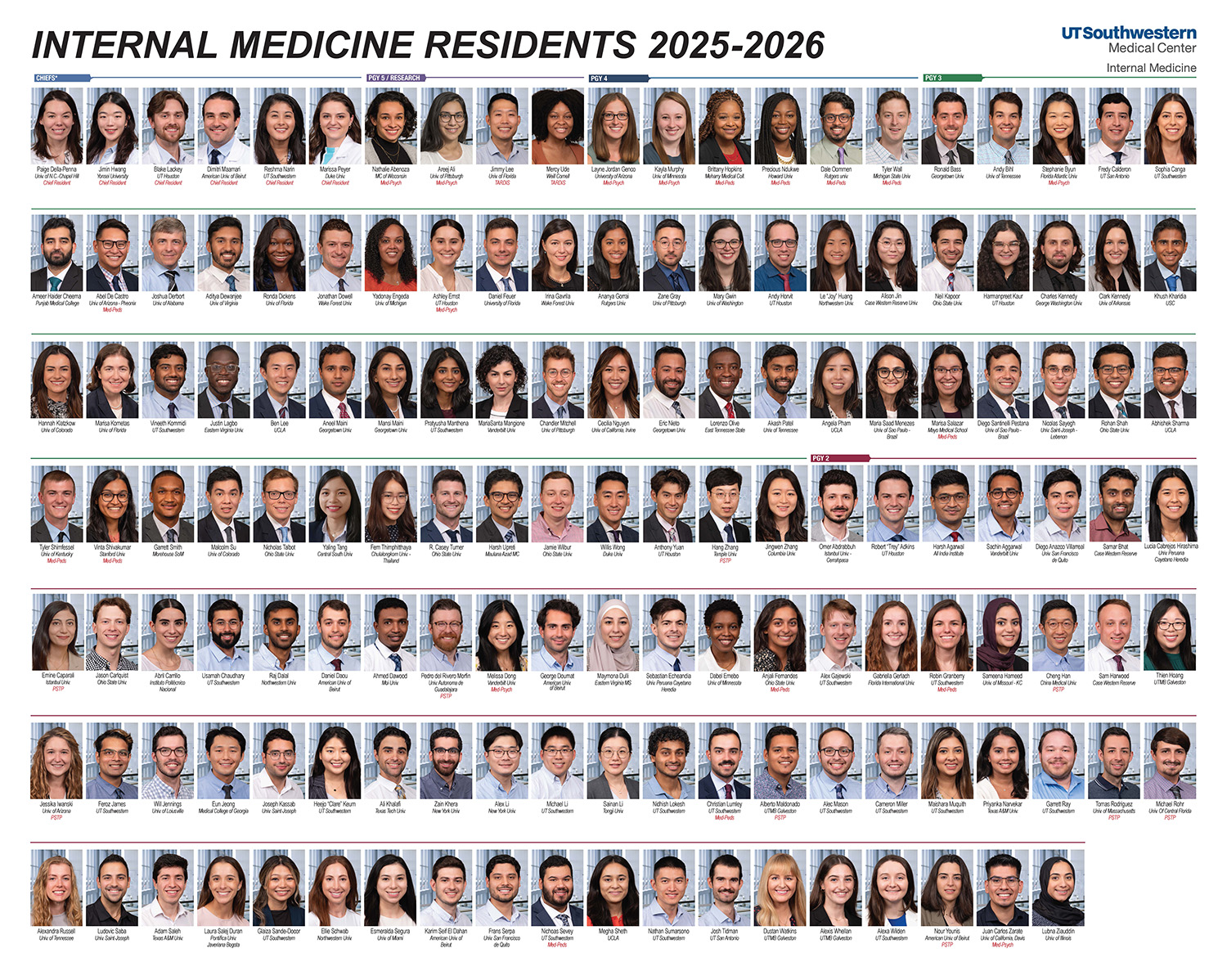 Composite image of the 2025-2026 Residents, Opens to enlarged image
