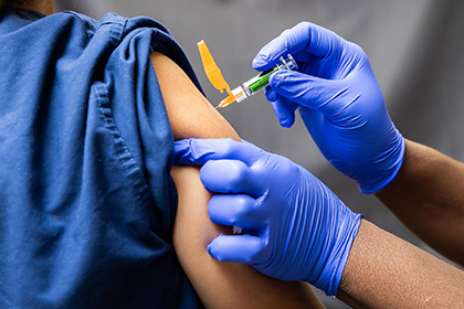 patient receiving a vaccine