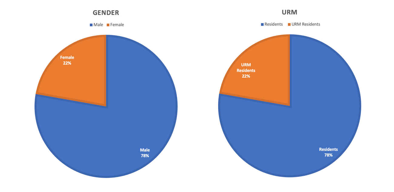 two pie charts