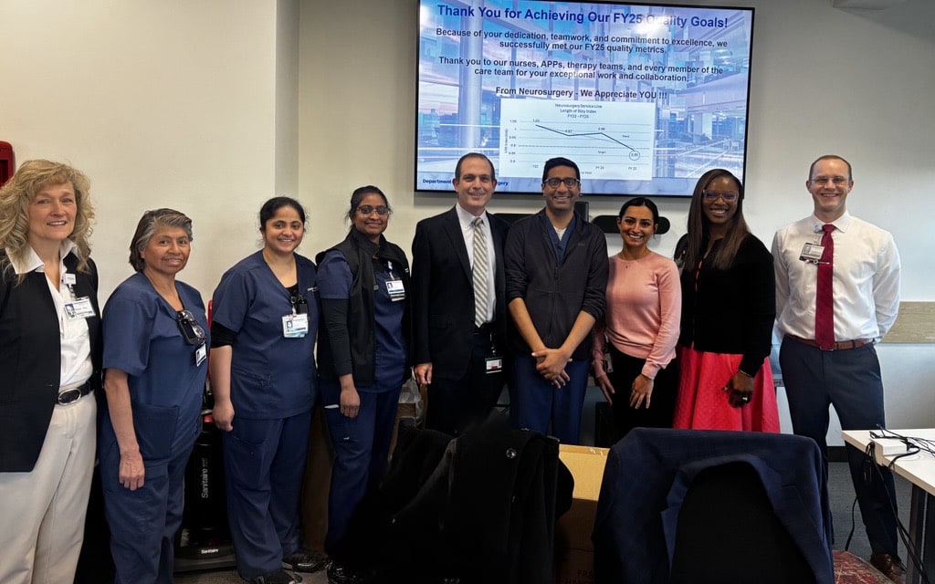 Dr. Pouratian and a group of nurses