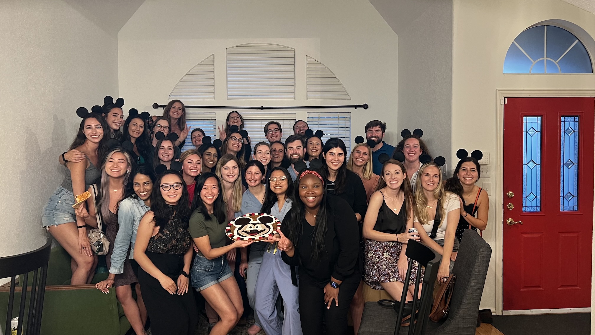 A group photo of residents