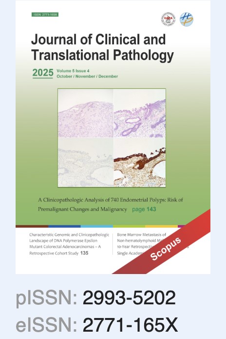Cover of Journal of Clinical and Translational Pathology (JCTP), Yan Peng, M.D., Ph.D. Deputy Editor in Chief 