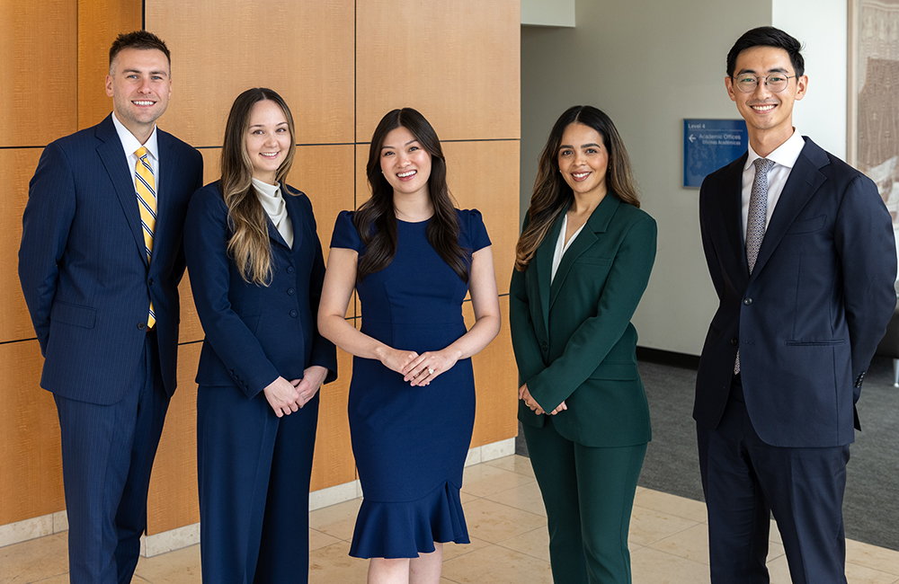 Drs. Chandler Hinson, Lauren McCallister, Cingy Ngo, Valerie Mejia, and Nicholas Han