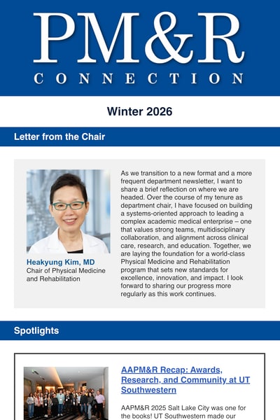 PM&R Connection, Winter 2026