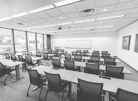 Room filled with chairs