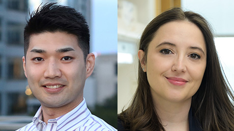 Yuuki Obata, Ph.D., left, and Gerta Hoxhaj, Ph.D., right
