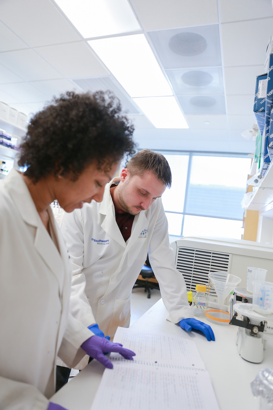 Students working in lab