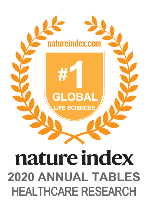 Nature Index No. 1 in Global Life Sciences 2020 badge