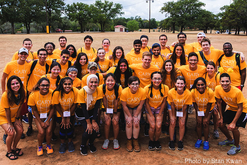 Cary College students. Group photo of Cary College students