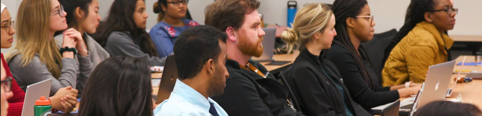 Students paying attention in class