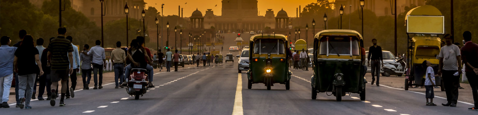 Street scene in New Delhi, India, about a 30 minute drive from the approved Medanta Medicity post-clerkship elective location