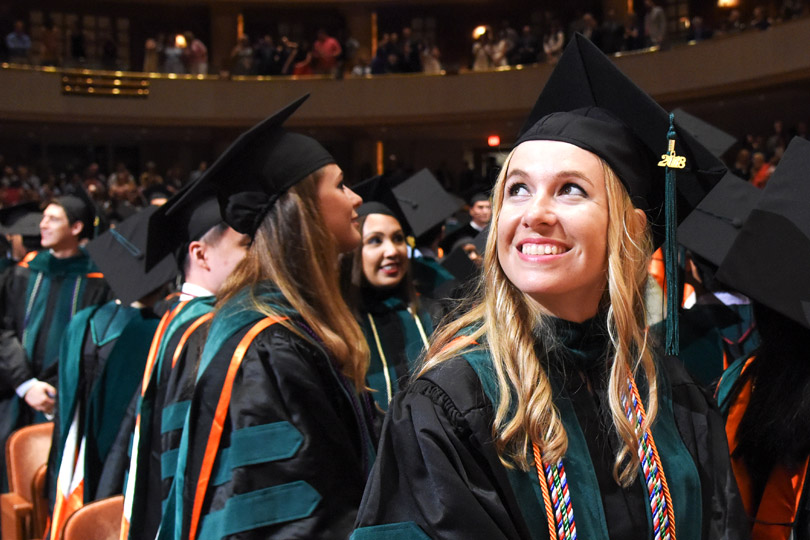 Students at graduation