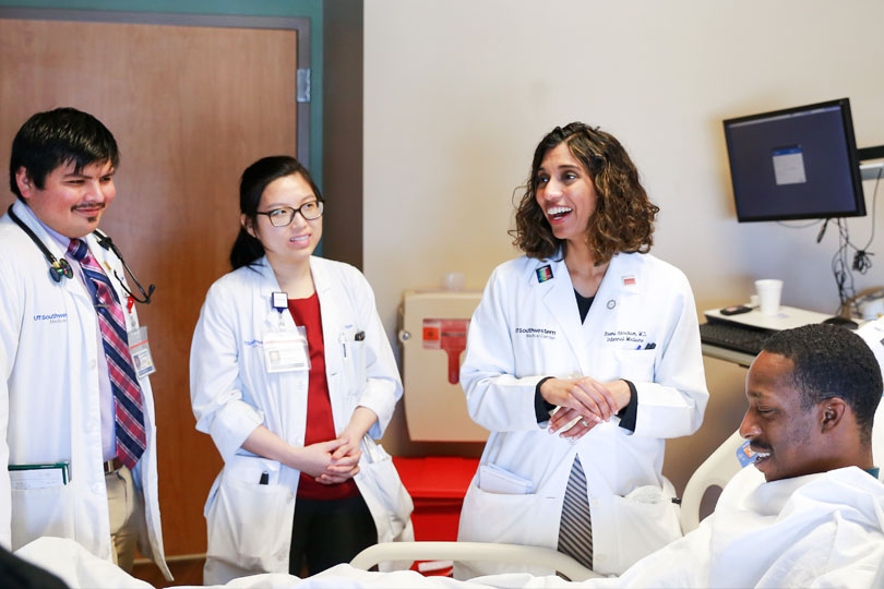 Students make rounds at Parkland Hospital during their clerkship