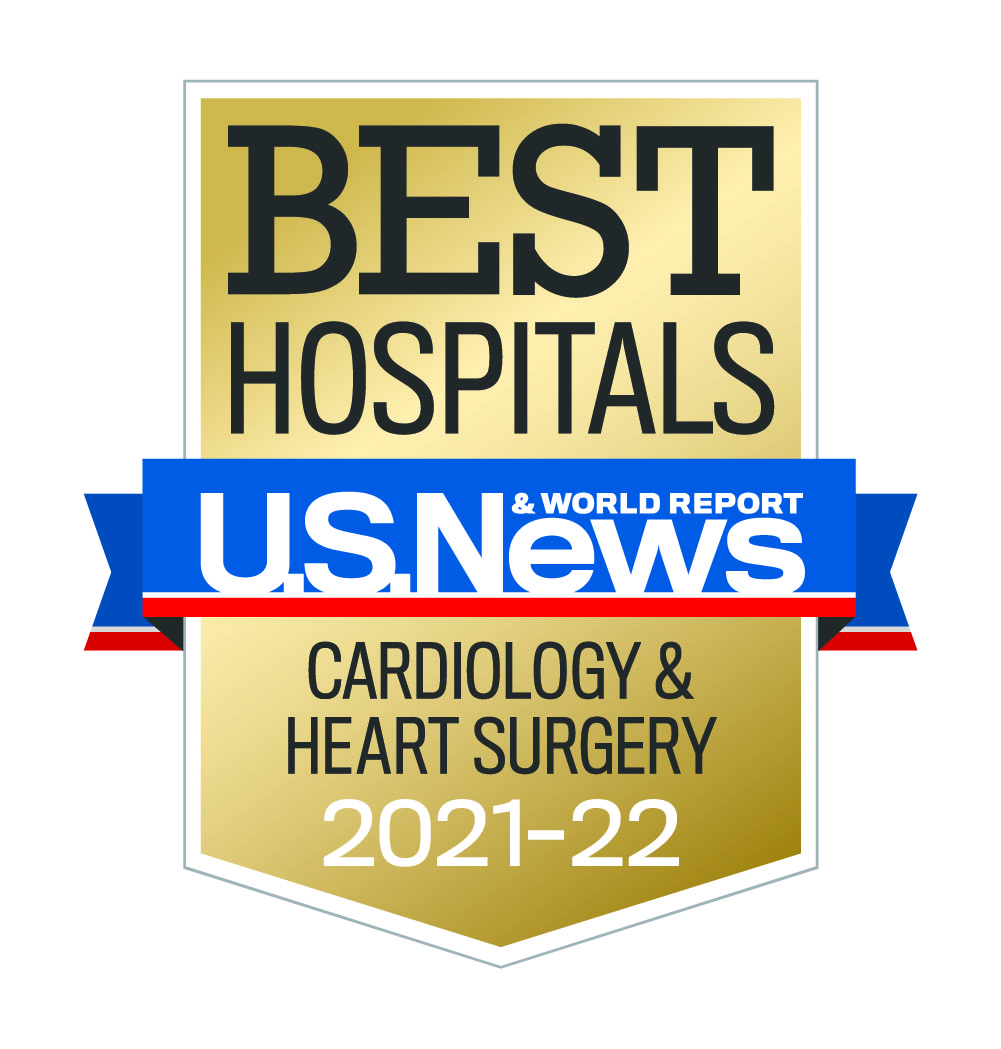 Cardiology Nationally Ranked badge from U.S. News