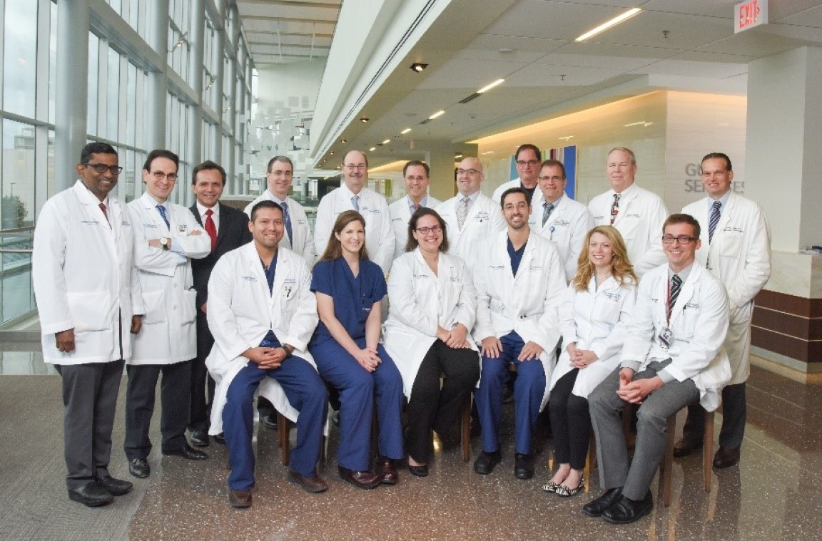group photo of cardiothoracic faculty and fellows