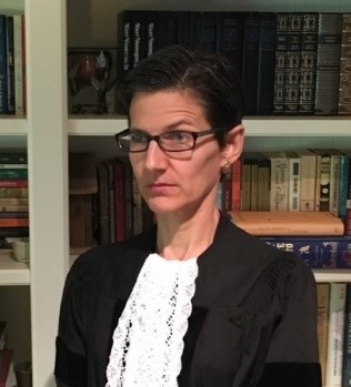 Woman in judge's robe