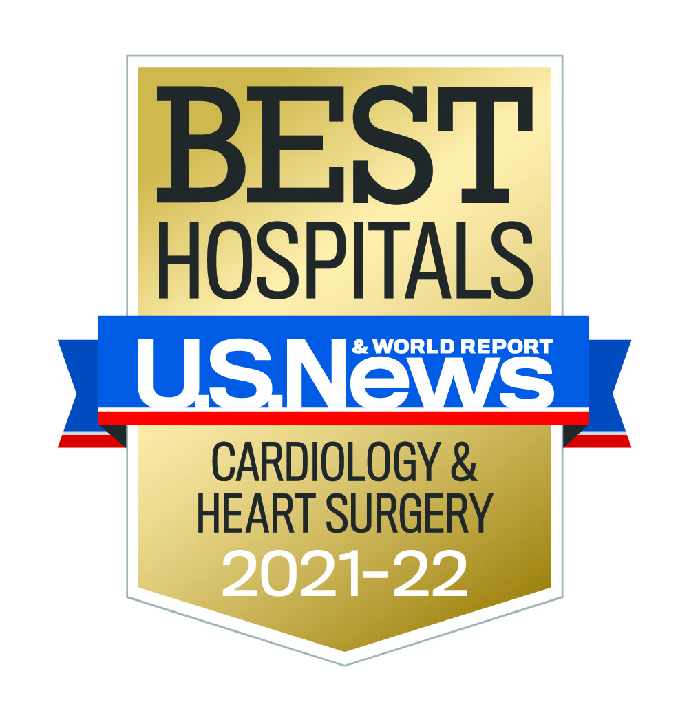 U.S. News 2021-22 Nationally Ranked in Cardiology and Heart Surgery