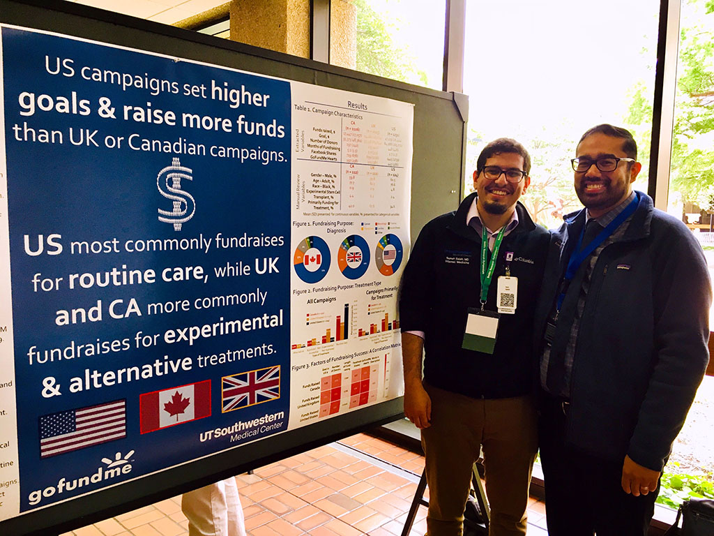 Dr. Richard Mumford and resident Dr. Sam Saleh in attendace at the 2019 Seldin Research Symposium