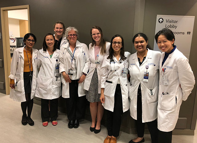 Dr. Trish Perl on rounds with the Infectious Diseases consult team at Clements University Hospital